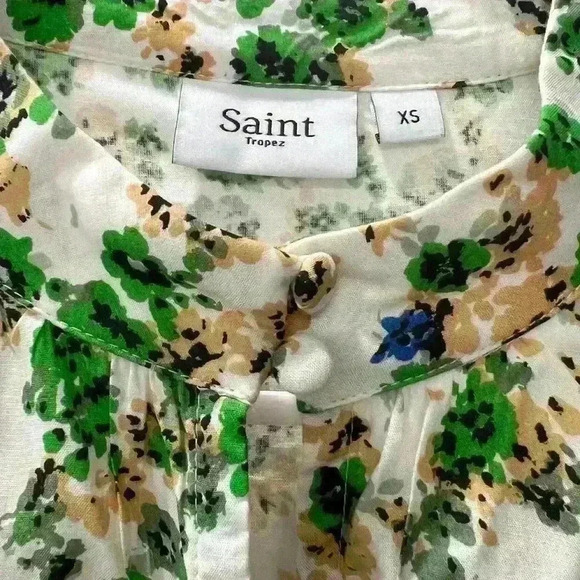 Saint Tropez floral print blouse size XS - Picture 6 of 9